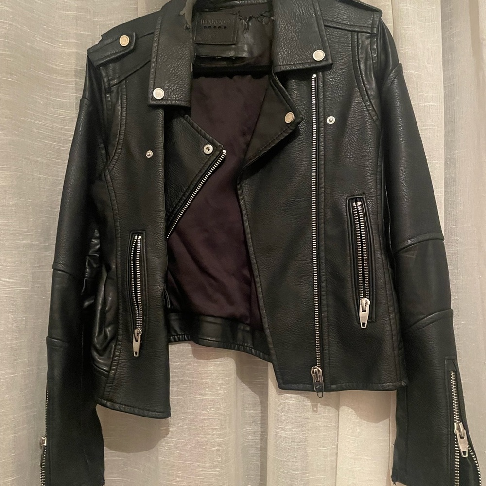BLANKNYC Black Leather Biker Jacket
